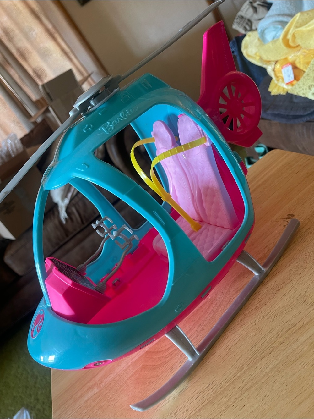 Barbie Blue Pink Gray Plastic Helicopter Vehicle for 11 in Fashion Doll